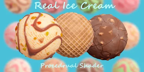 Real Ice Cream Shaders - Blender shaders