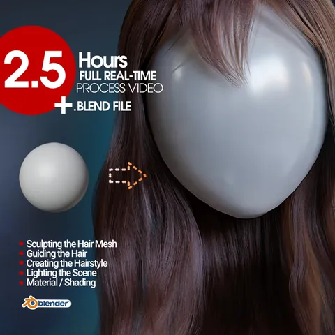 Realistic Hair Creation - Blender tutorials & courses