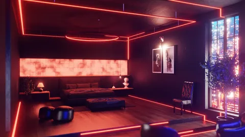 Modern Bedroom Interior - Blender scenes