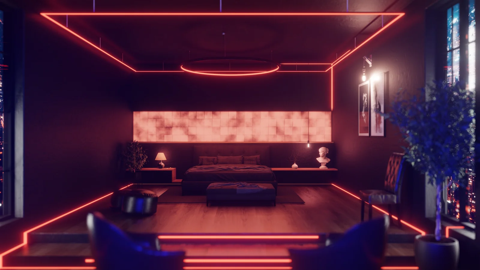 Modern Bedroom Interior screenshot 2