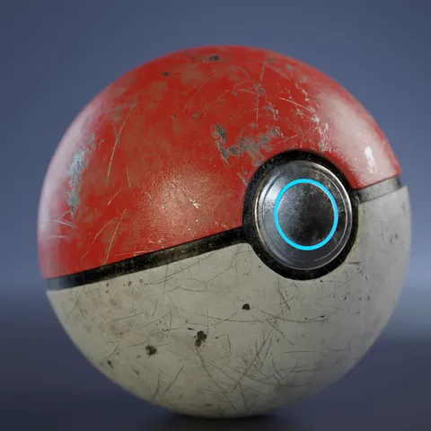 Realistic Pokeball Rig - Blender 3d models