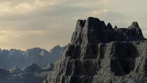 Realistic Rocky Mountains - Blender scenes