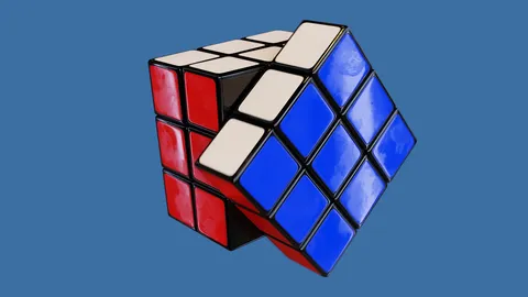 Realistic Rubik's Cube - Blender 3d models