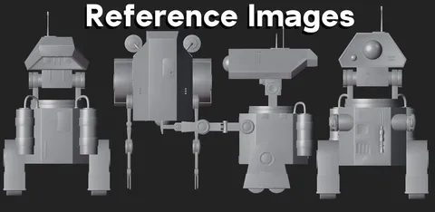 Sci-Fi Worker Robot References - Blender tutorials & courses