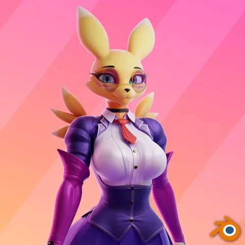 Renamon Character Model - Blender 3d models
