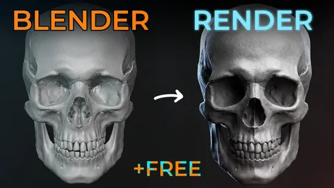 Skull Render Scene - Blender scenes