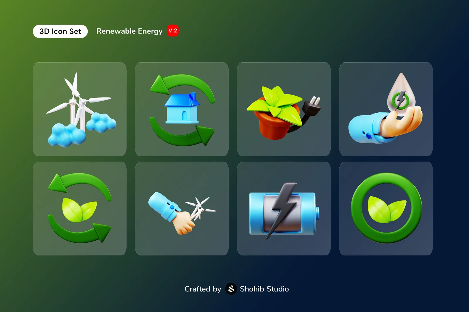 Renewable Energy 3D Icon Set V2 screenshot 4