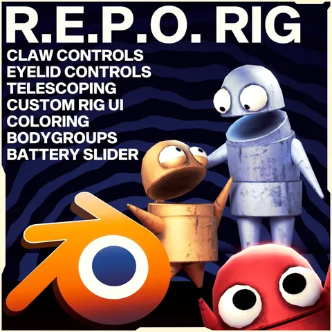 R.E.P.O. SemiBot Rig - Blender 3d models