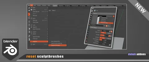 Reset Sculpt Brushes - Blender addons
