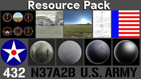 Biplane Tutorial Resource Pack - Blender textures & materials