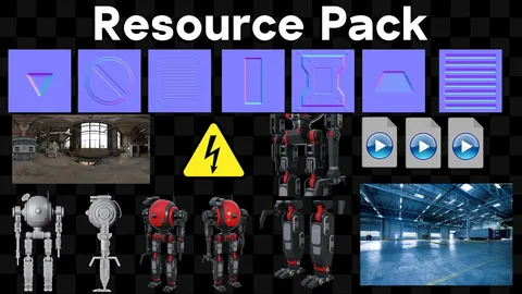 Combat Robot Resource Pack - Blender tutorials & courses