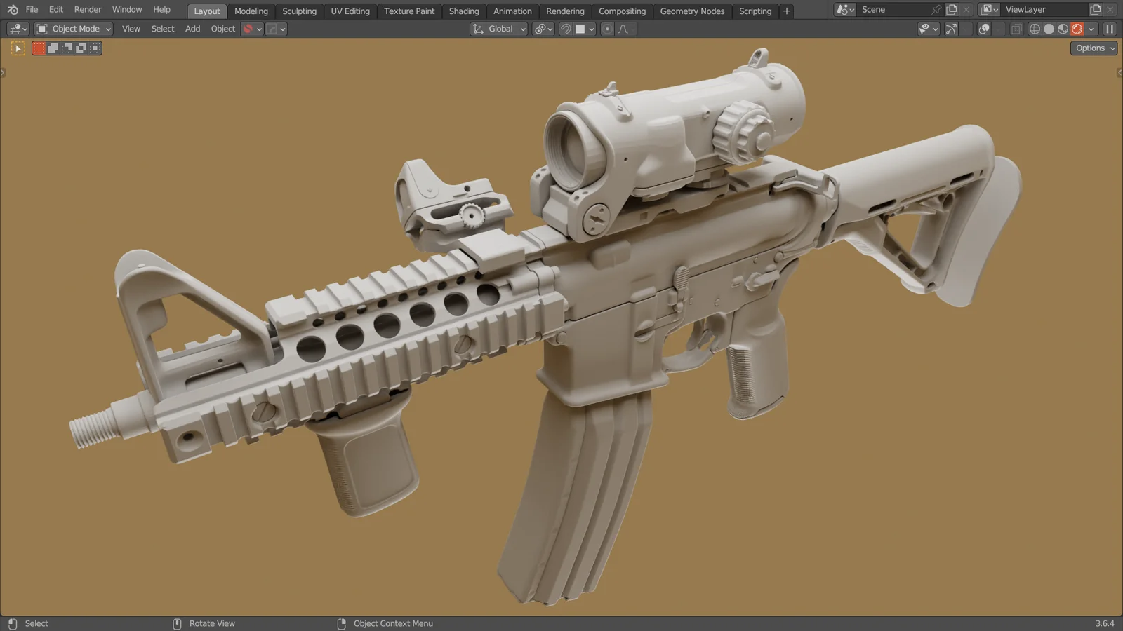 Retopologised M4 screenshot 5