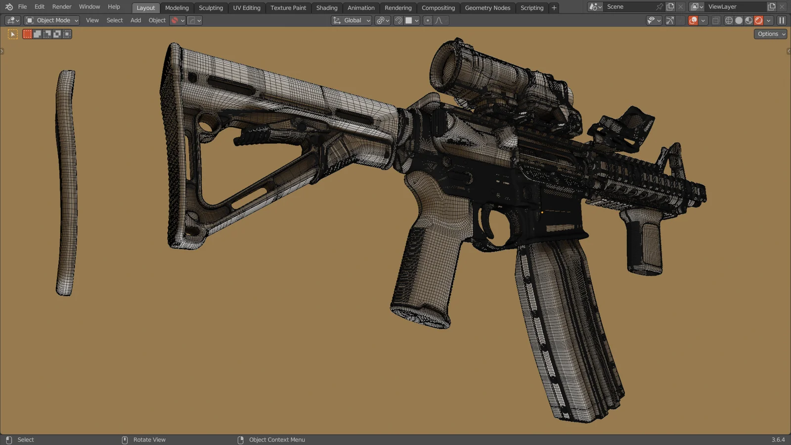 Retopologised M4 screenshot 6