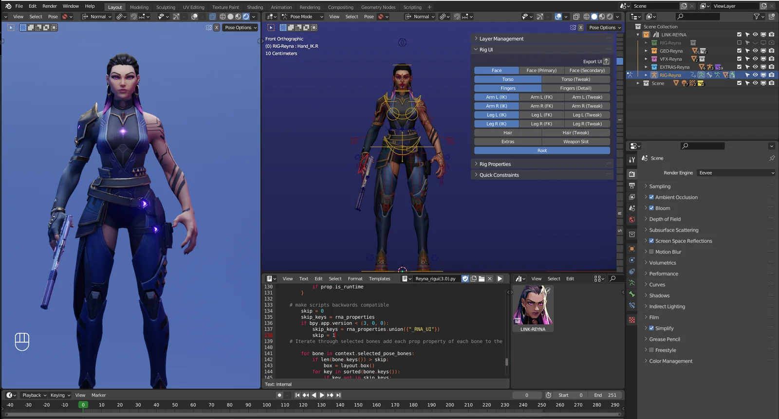 Reyna Character Rig screenshot 3