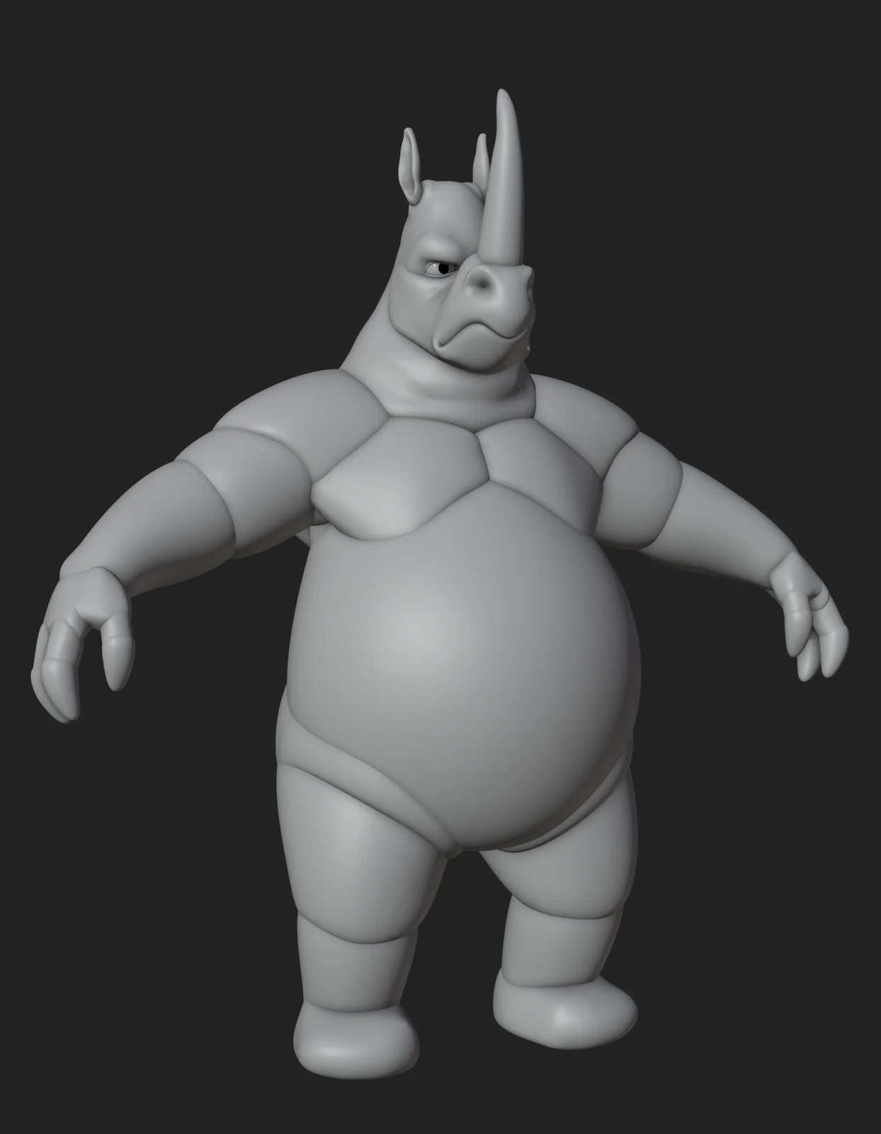 Rhino Character Blockout screenshot 2