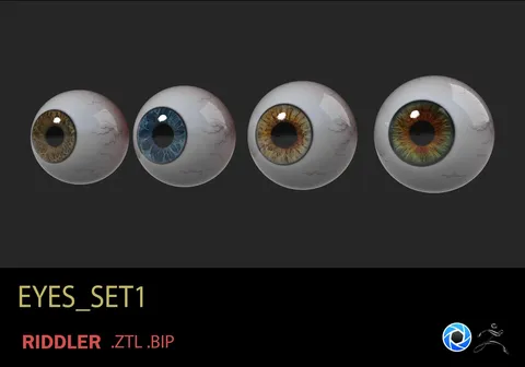 Riddler Human Eyes Set 1 - Blender 3d models