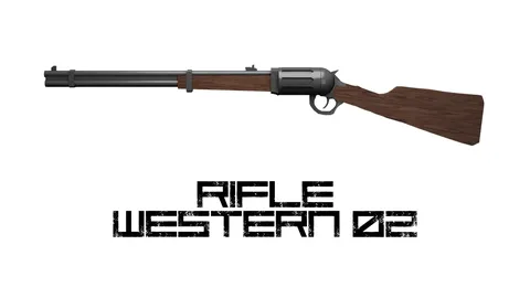 Rifle Western 02 - Blender 3d models
