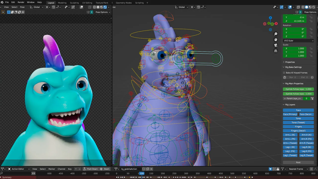 Cartoon Godzilla Rig screenshot 3