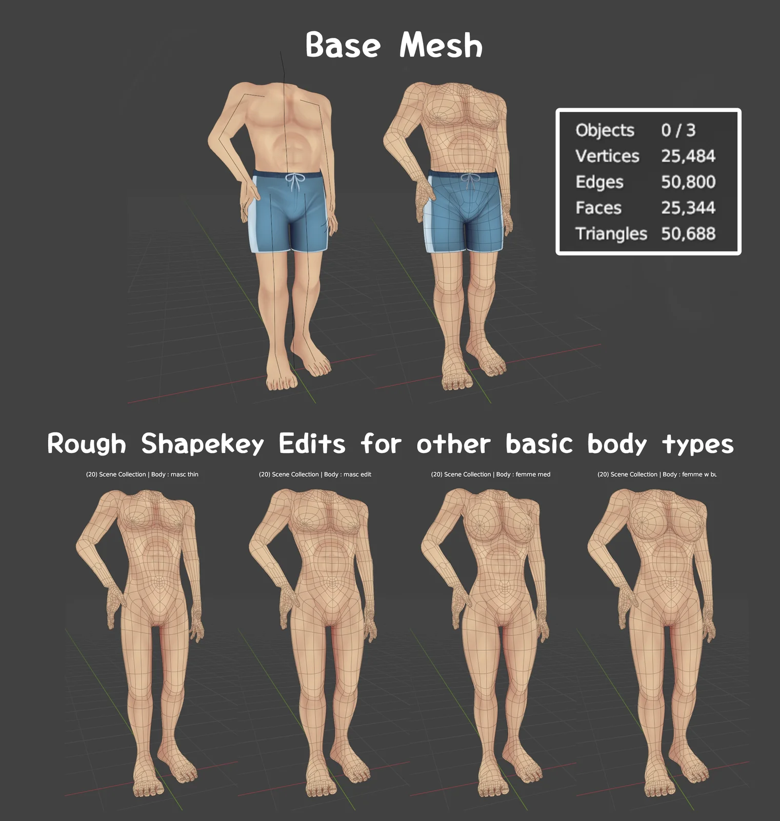 Rigged Avatar Body Base screenshot 2