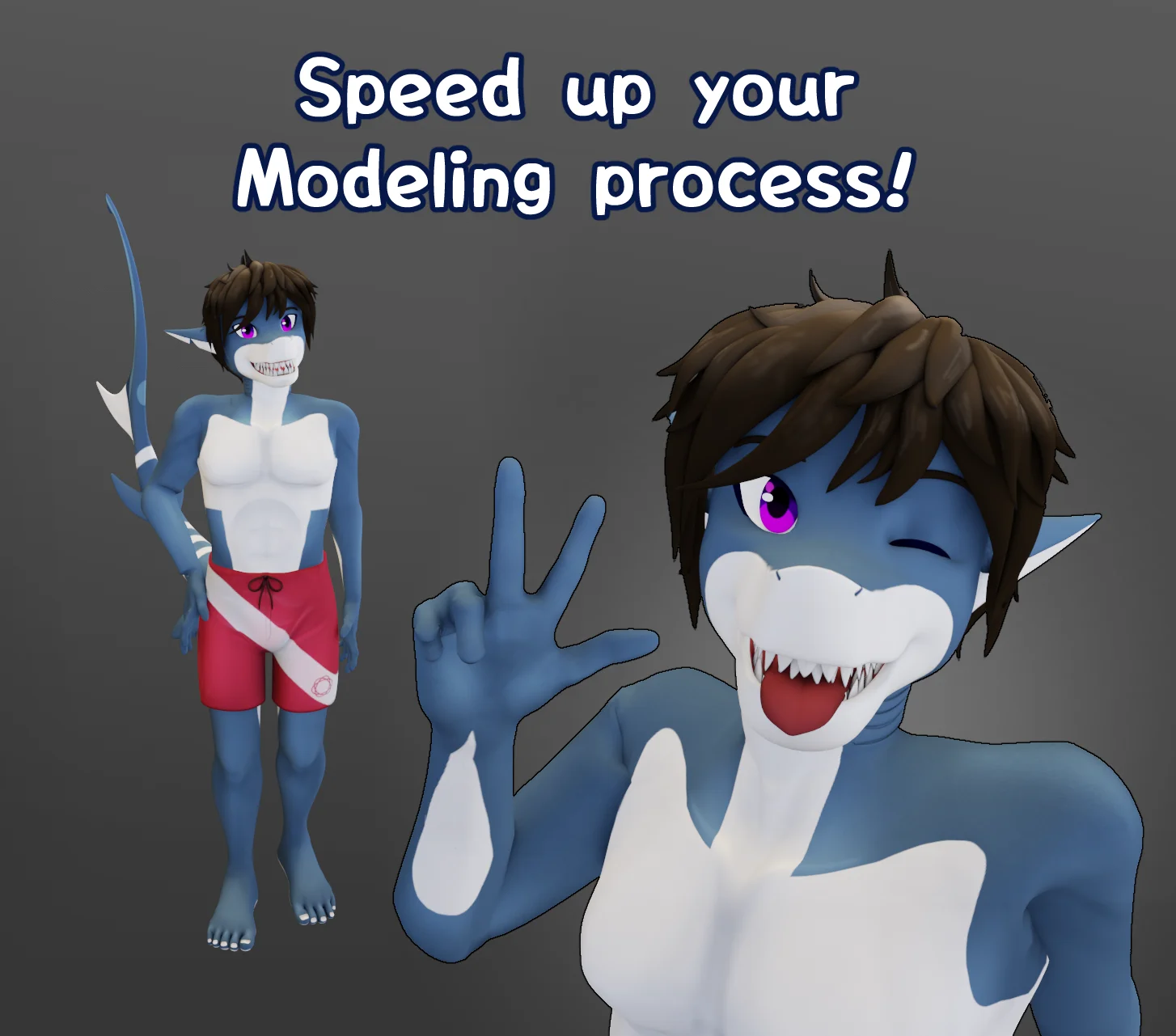 Rigged Avatar Body Base screenshot 3
