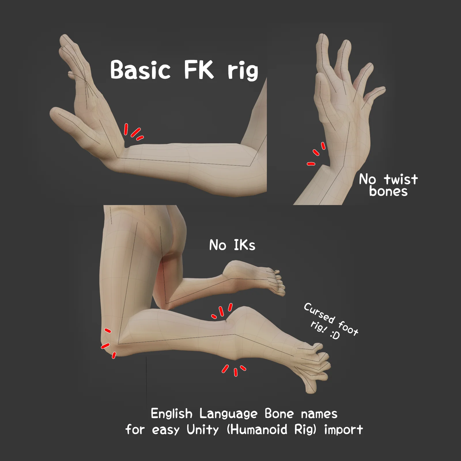 Rigged Avatar Body Base screenshot 5