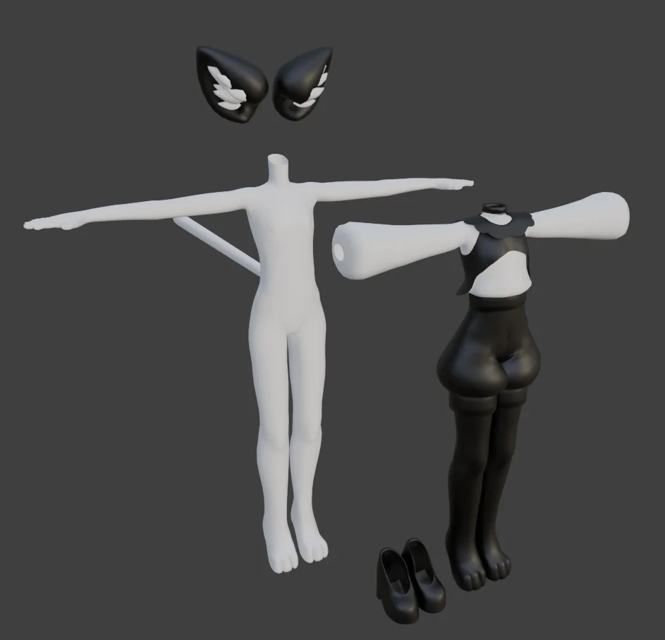 Rigged Avatar Body Base screenshot 8