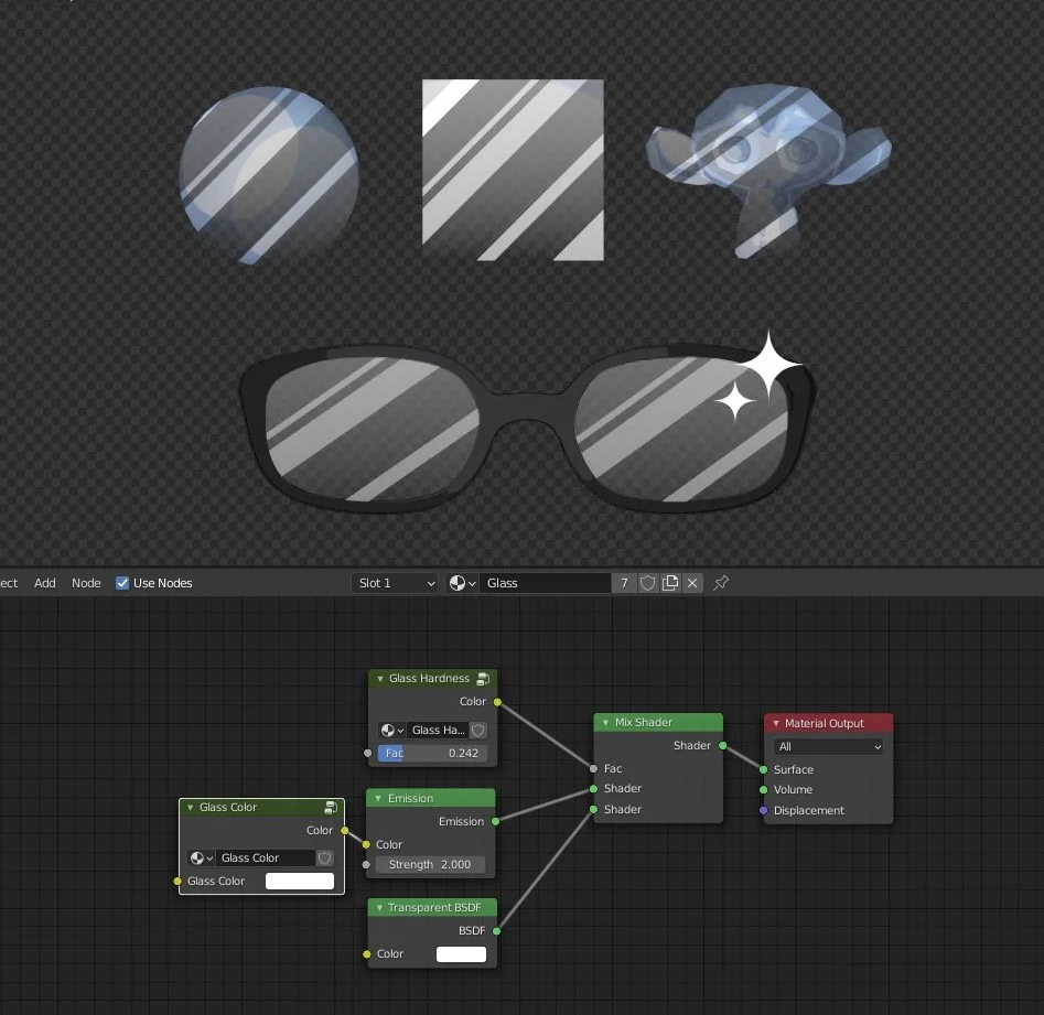 Rigged Anime Toon Glass Shader screenshot 2