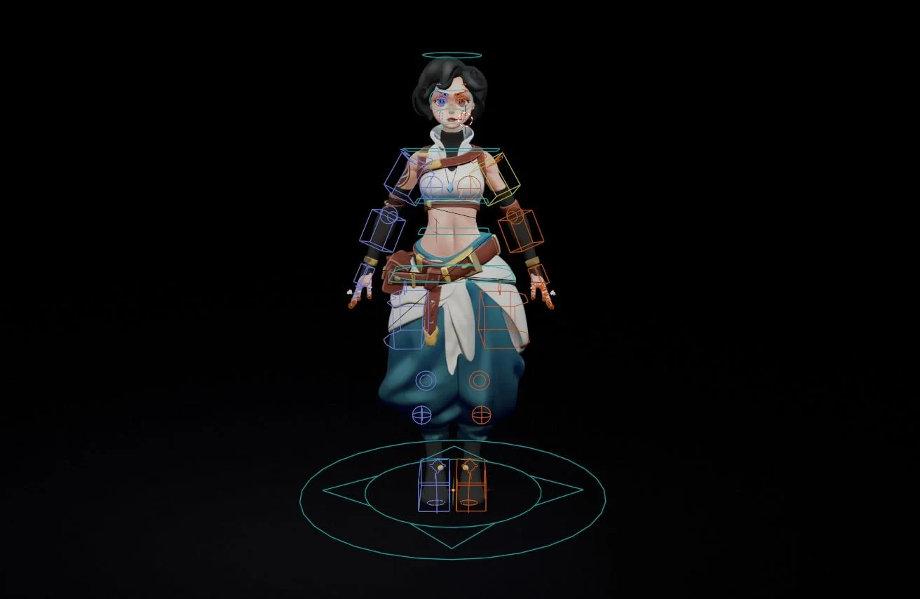 Rigged Warrior Girl screenshot 2