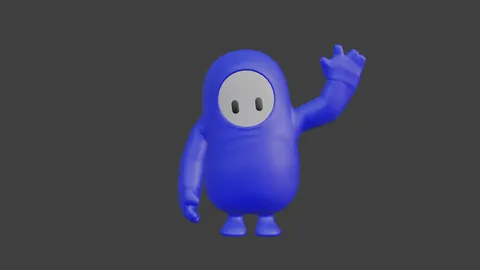 Rigged Fall Guys Character - Blender 3d models