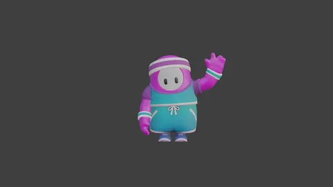 Rigged Fall Guys Character - Blender 3d models