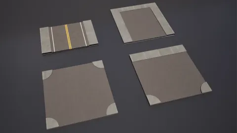 Road Track Modular Pack - Blender 3d models