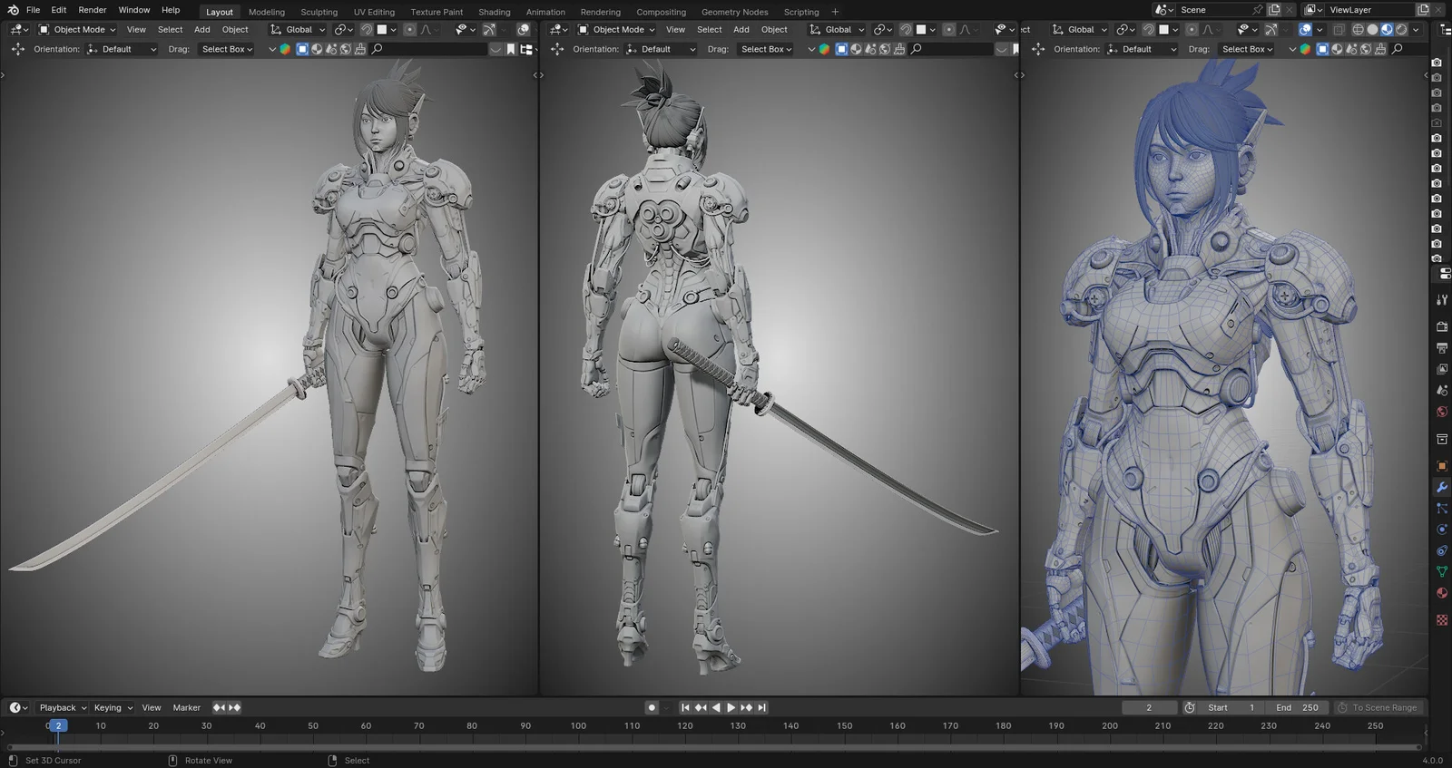 Robot Girl Modeling screenshot 6