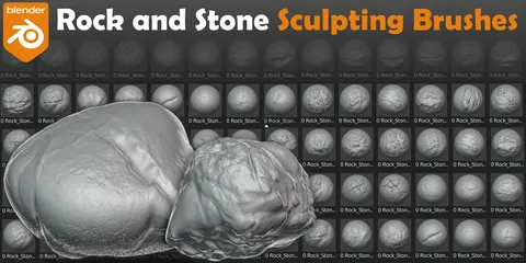 Rock and Stone Brushes - Blender sculpting brushes