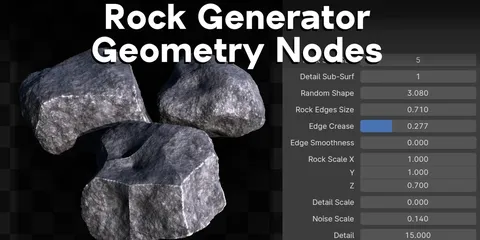 Rock Generator - Blender geometry nodes