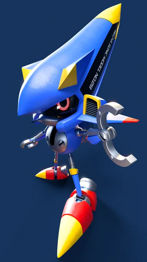 Rocket Metal Sonic Rig - Blender 3d models