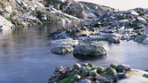 Rocky River Nature Animation - Blender scenes