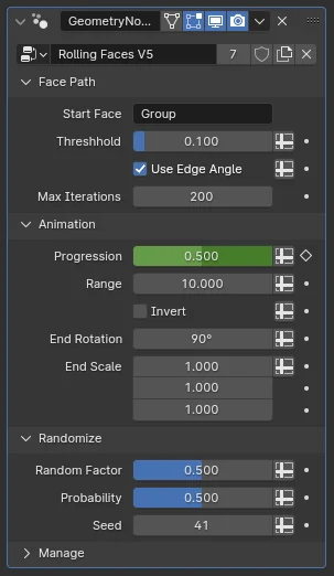 Rolling Faces Modifier screenshot 4
