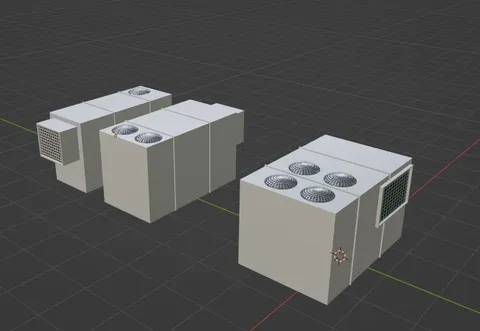 Rooftop AC Units - Blender 3d models