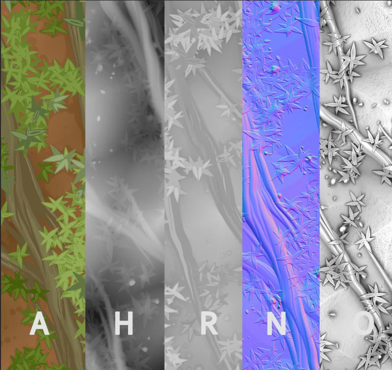 Stylized Roots With Grass Material screenshot 3