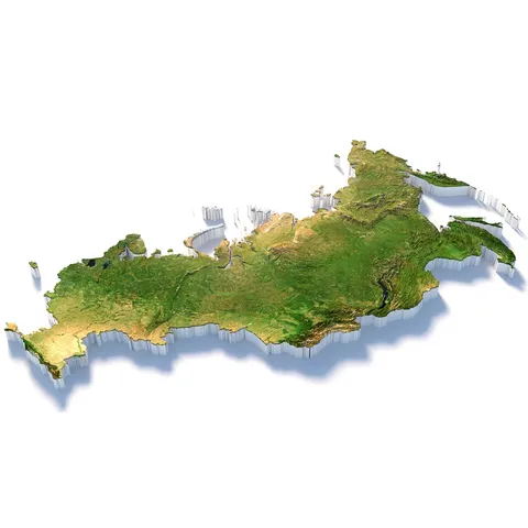 Russia Terrain Map - Blender 3d models