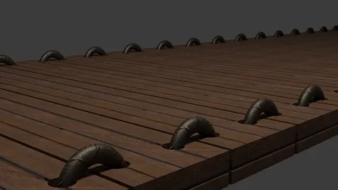 Rustic Wooden Bridge - Blender 3d models