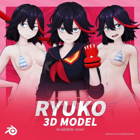 Ryuko Model - Blender 3d models