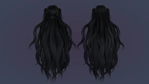 Salem Hair Pack - Blender 3d models