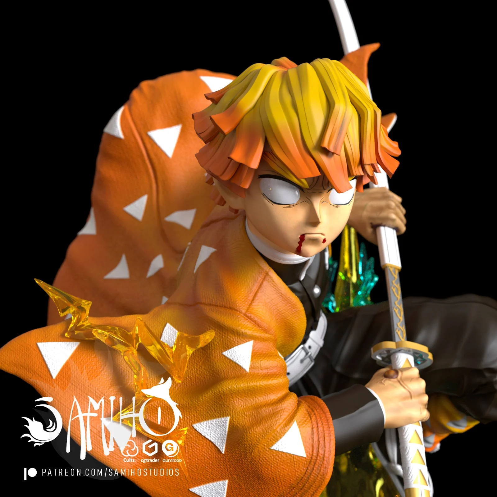 Agatsuma Zenitsu STLs screenshot 8