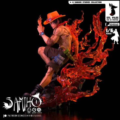 Fire Fist Ace - Blender 3d models