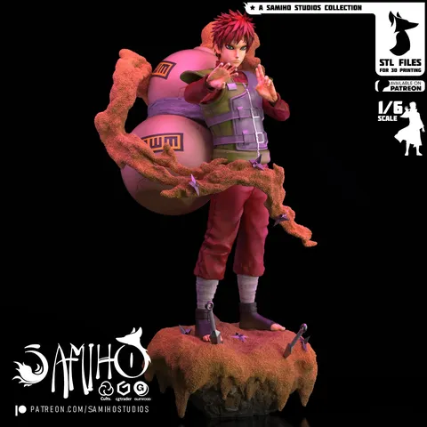 Gaara 4th Ninja War - Blender 3d models