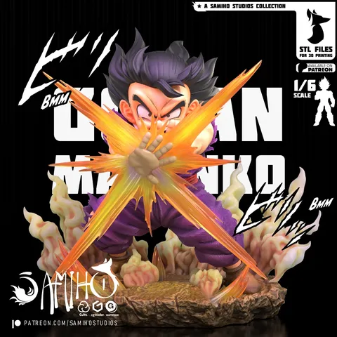 Gohan Masenko Statue - Blender 3d models