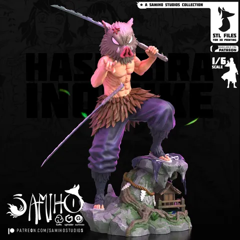 Hashibira Inosuke - Blender 3d models