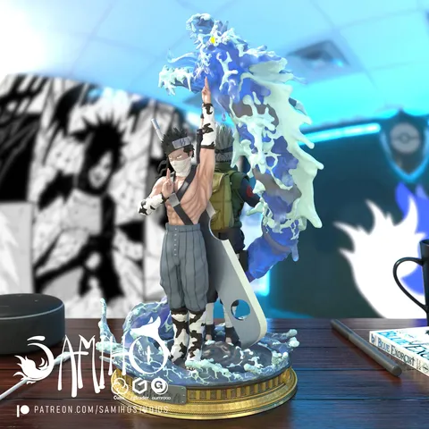 Kakashi VS Zabuza Diorama - Blender 3d models