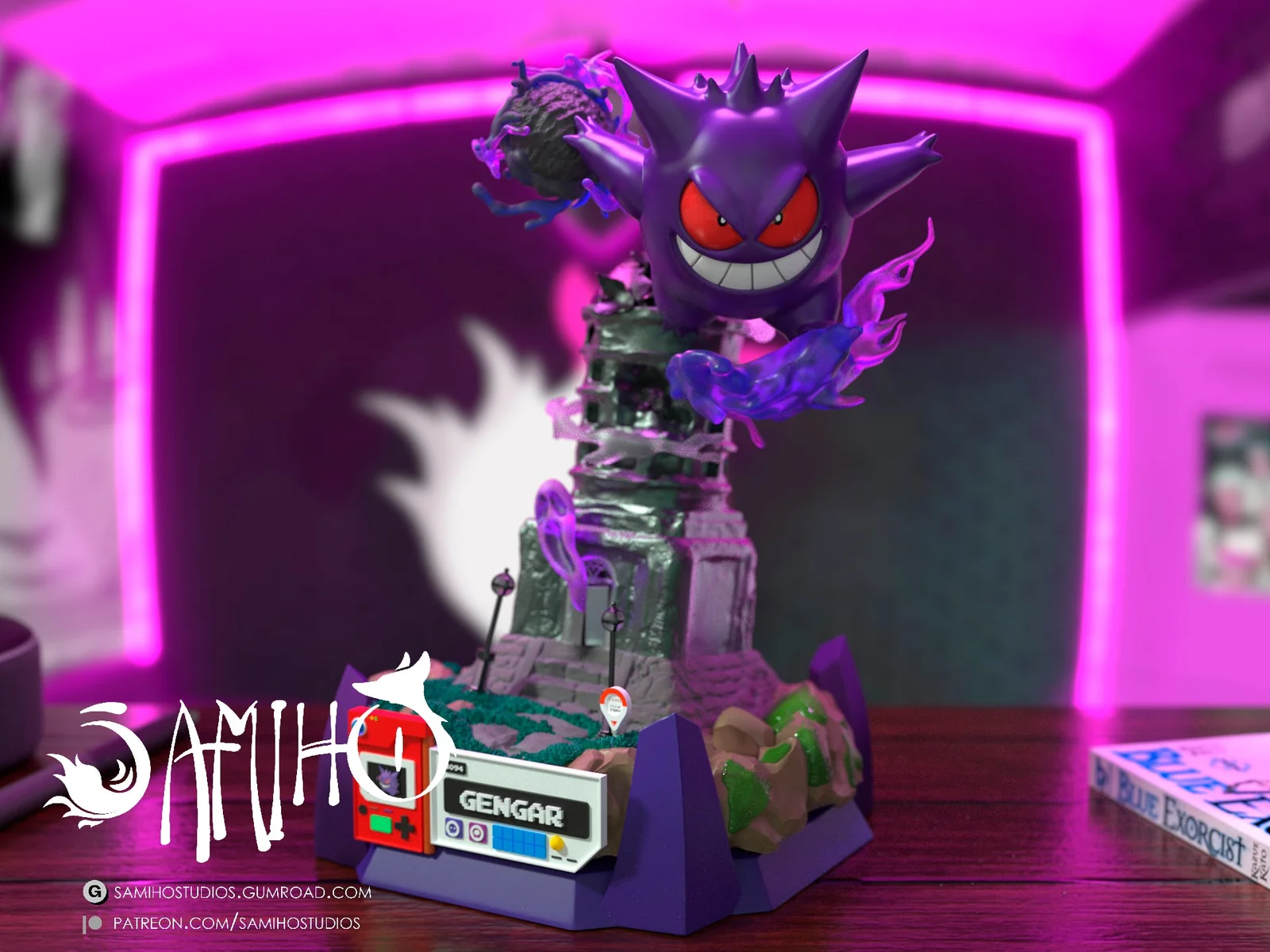 Lavender Tower Gengar Sculpture screenshot 3